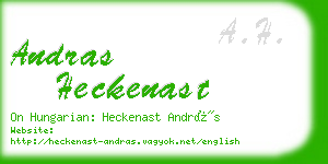andras heckenast business card